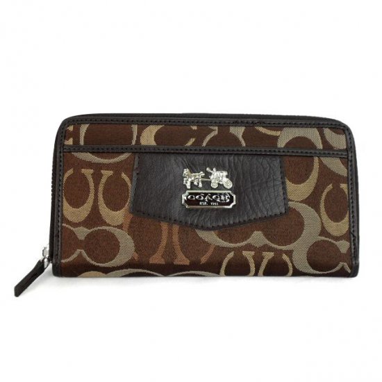 Coach Logo Signature Large Coffee Wallets EEO | Coach Outlet Canada